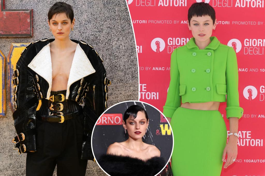 Emma Corrin’s deadliest looks from the ‘Deadpool & Wolverine’ press tour.